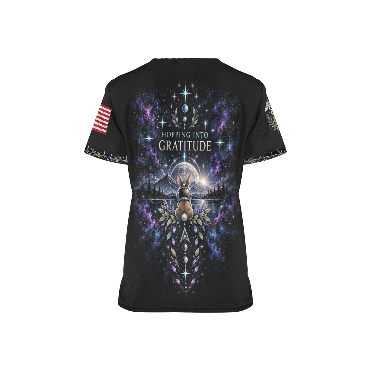 Spring Duty Crew — Space Force Easter All-Over Print Scrub Top