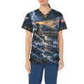 Haunted Beacon — Coast Guard Halloween All-Over Print Scrub Top