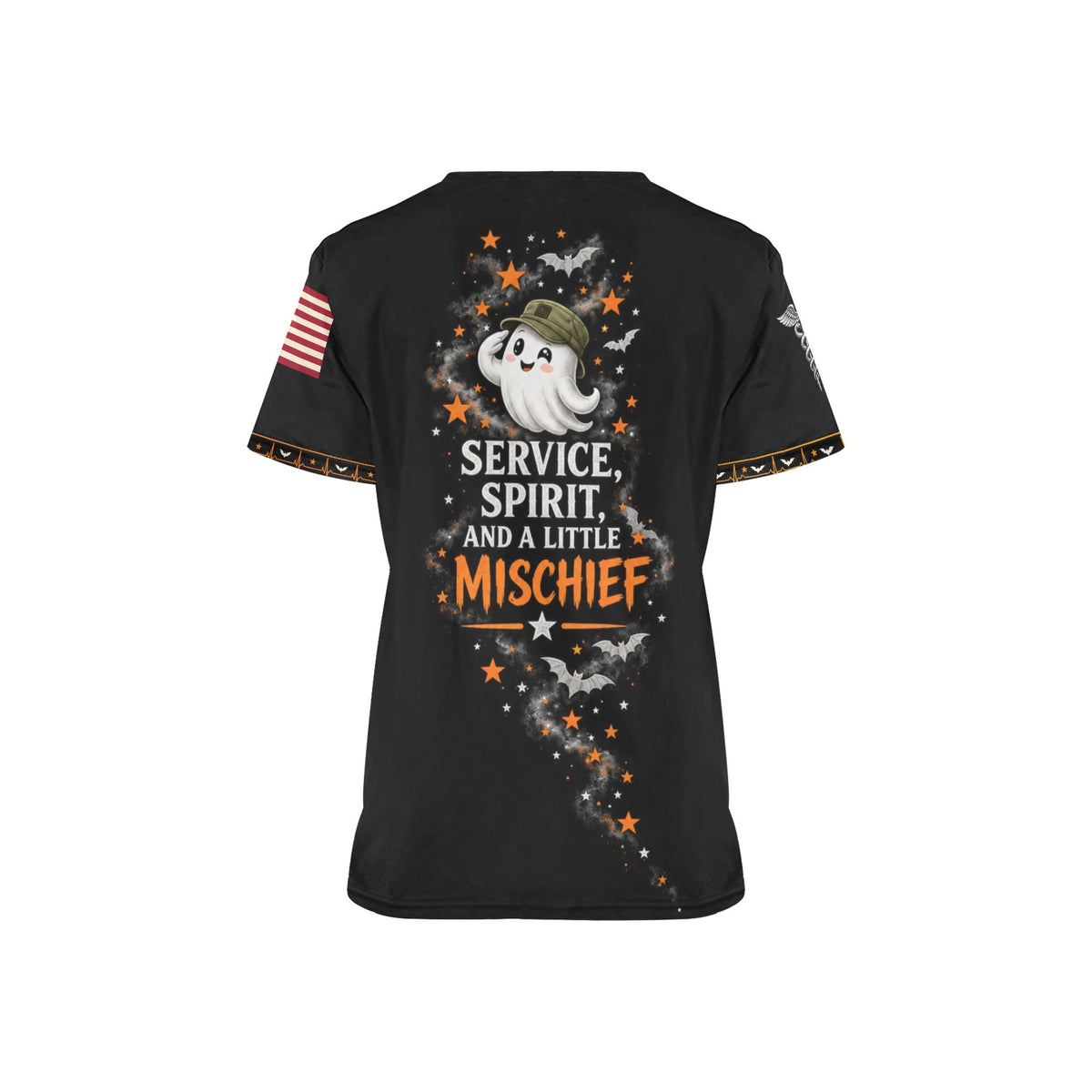 Veteran Boo Crew — Veteran Halloween All-Over Print Scrub Top