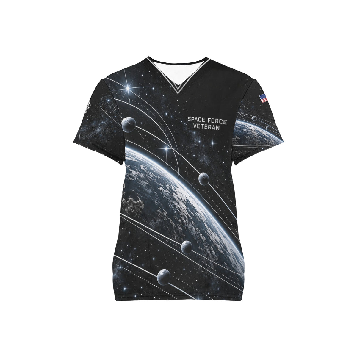 Orbital Watch — Space Force Veteran All-Over Print Scrub Top