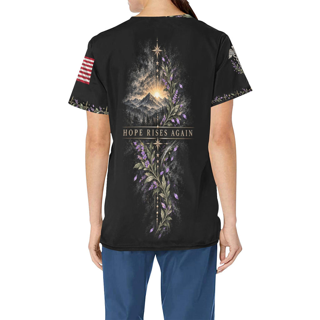 Renewed Resolve — Veterans Easter All-Over Print Scrub Top