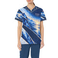 Blue Horizon — Air Force Veteran All-Over Print Scrub Top