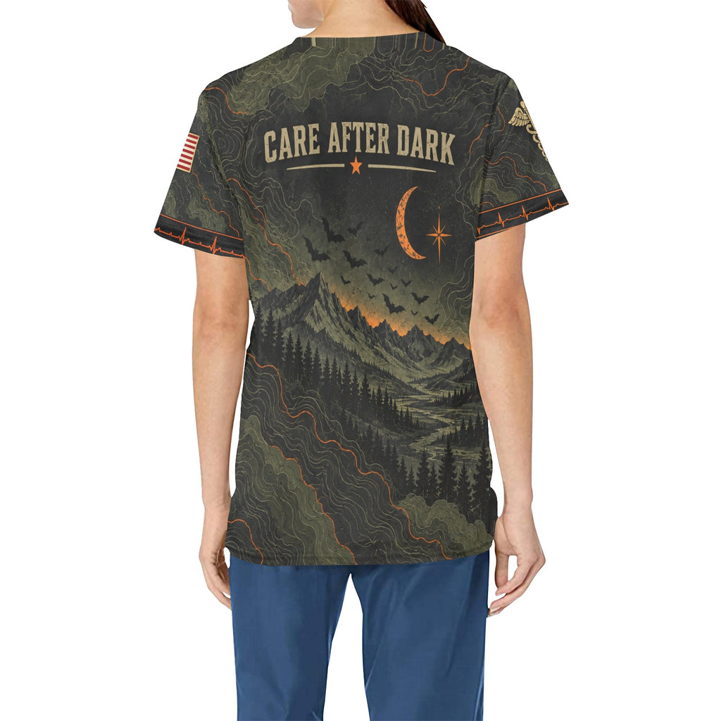 Night Watch — Army Halloween All-Over Print Scrub Top