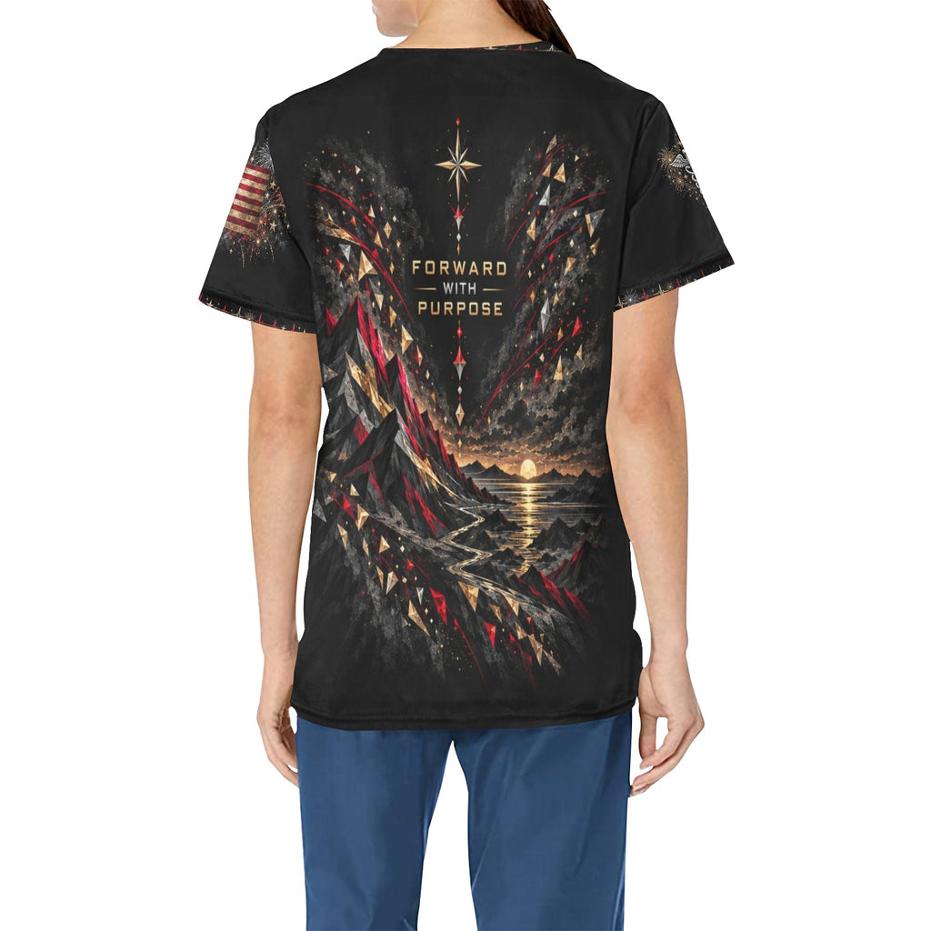 Next Chapter — Marine Corps New Year's All-Over Print Scrub Top