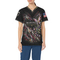 Wings of Renewal — Marine Corps Easter All-Over Print Scrub Top