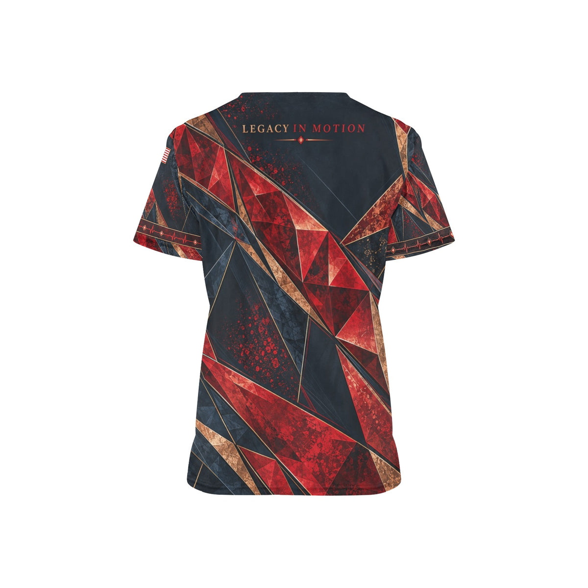 Crimson Legacy — Marine Corps Veteran All-Over Print Scrub Top