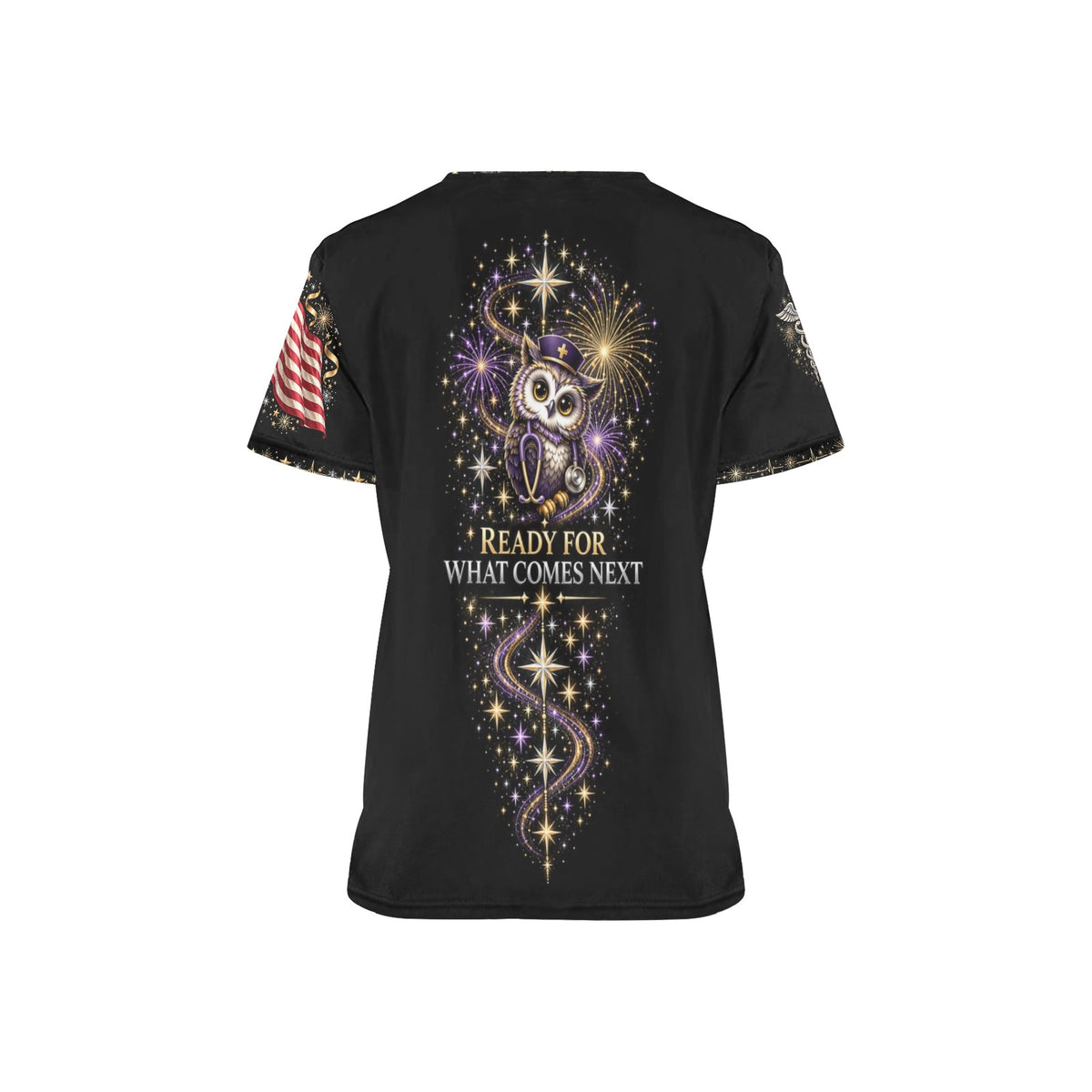 New Year Crew — Medical New Year's All-Over Print Scrub Top