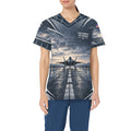 Flightline Care — Air Force Veteran All-Over Print Scrub Top