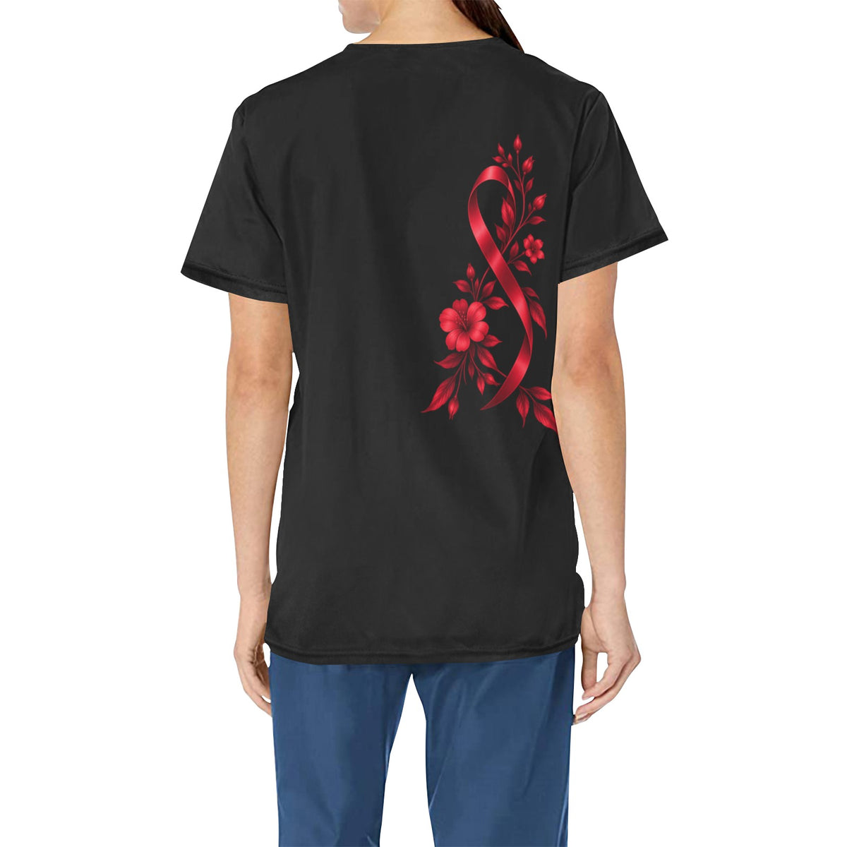 Stronger Together — All-Over Print Scrub Top