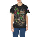 Shamrock Watch — Marine Corps St. Patrick's Day All-Over Print Scrub Top