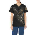 Midnight Formation — Army New Year's All-Over Print Scrub Top