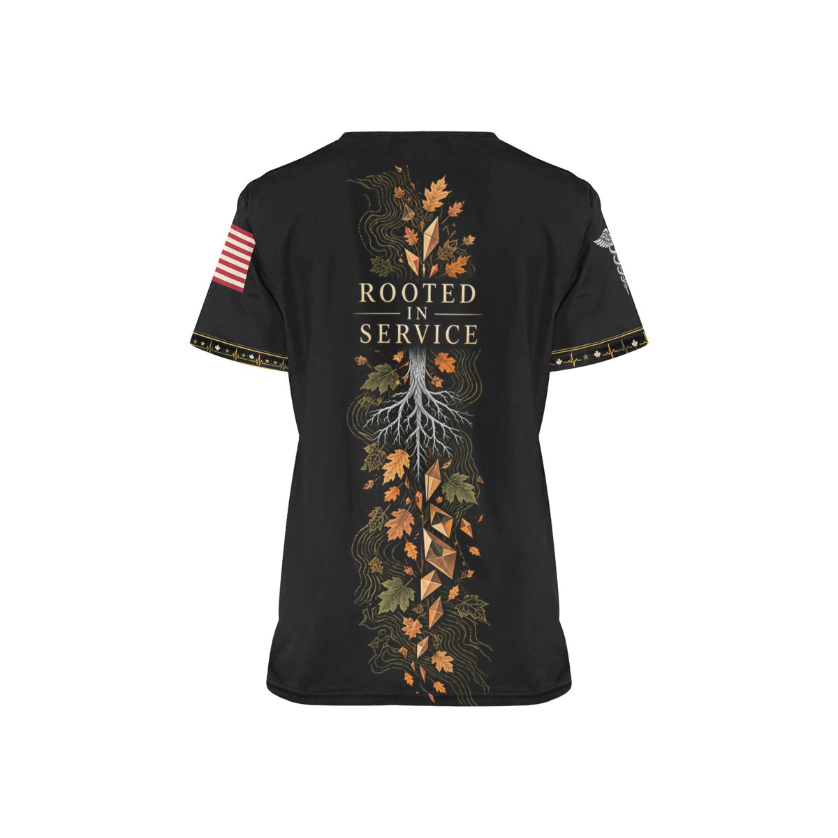 Roots of Gratitude — Army Thanksgiving All-Over Print Scrub Top