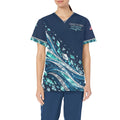 Sea Glass Strength — Coast Guard Veteran All-Over Print Scrub Top