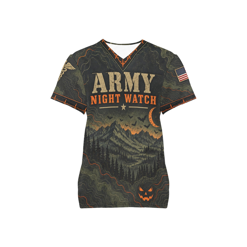Night Watch — Army Halloween All-Over Print Scrub Top