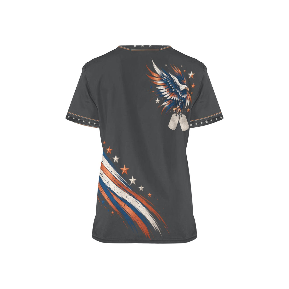 Proud to Serve — Veteran All-Over Print Scrub Top