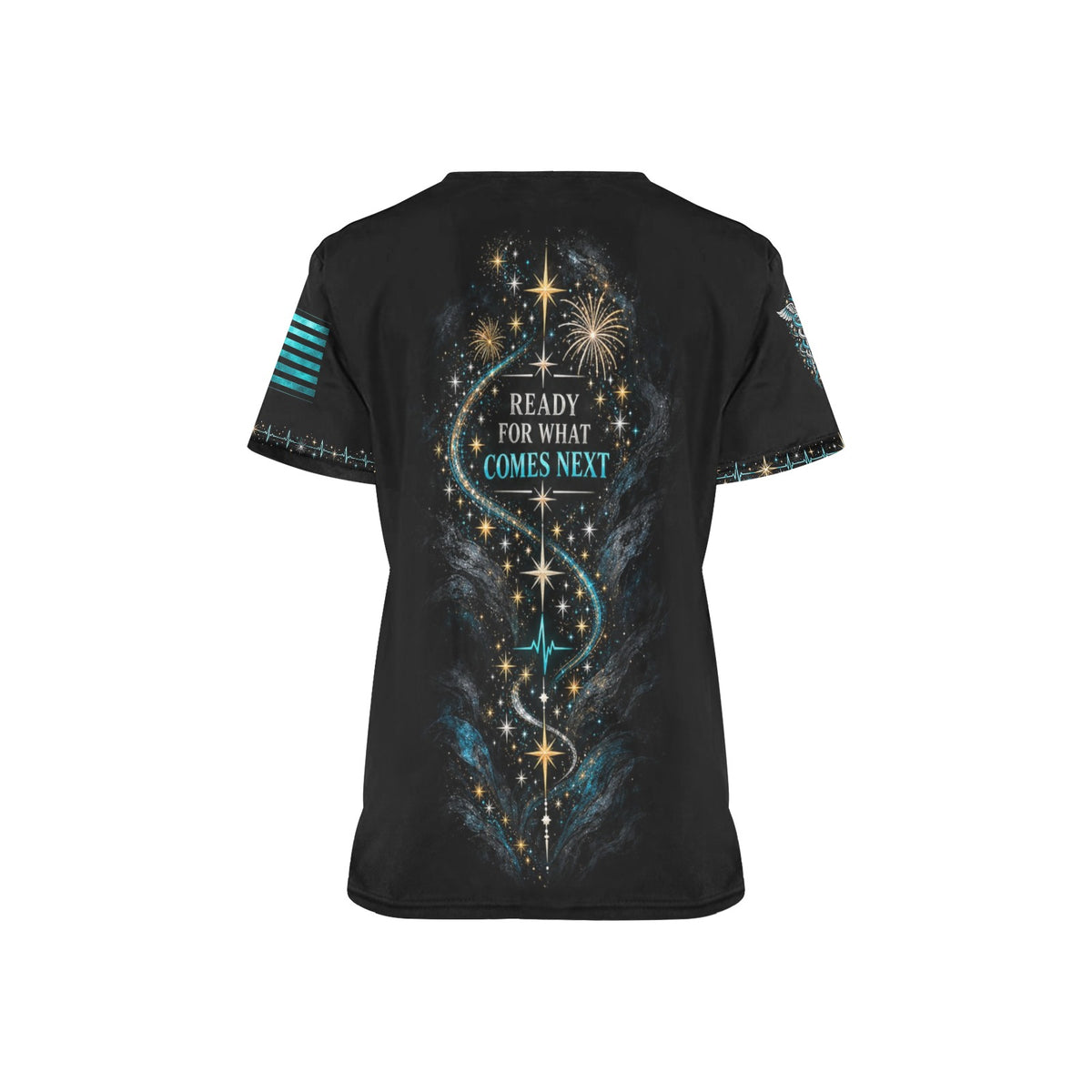 New Year Crew — Respiratory New Year's All-Over Print Scrub Top