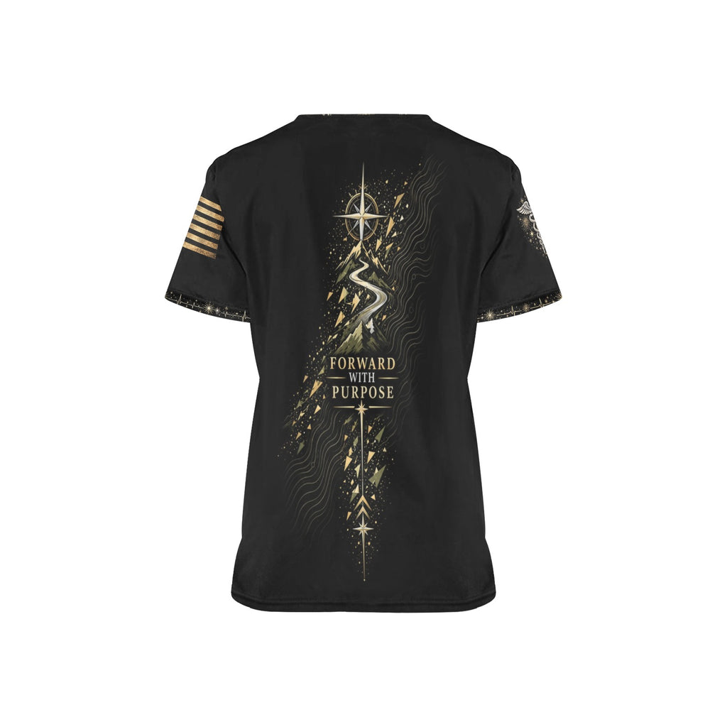 Next Chapter — Army New Year's All-Over Print Scrub Top