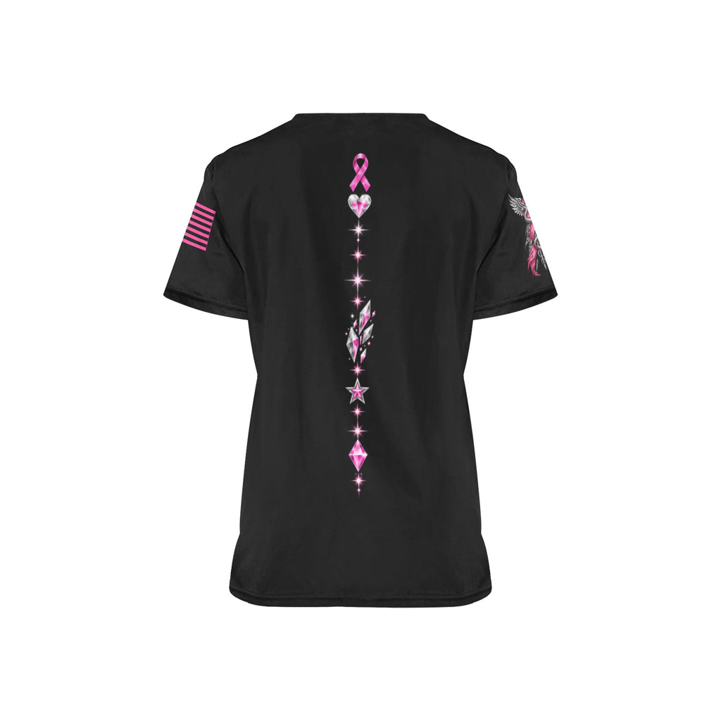 Still Standing — Breast Cancer Awareness All-Over Print Scrub Top