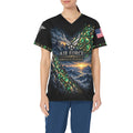 Emerald Resolve — Air Force St. Patrick's Day All-Over Print Scrub Top