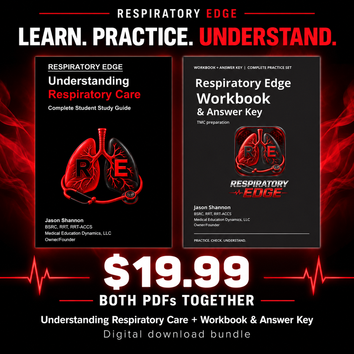 Understanding Respiratory Care and Respiratory Edge Workbook hardcover set