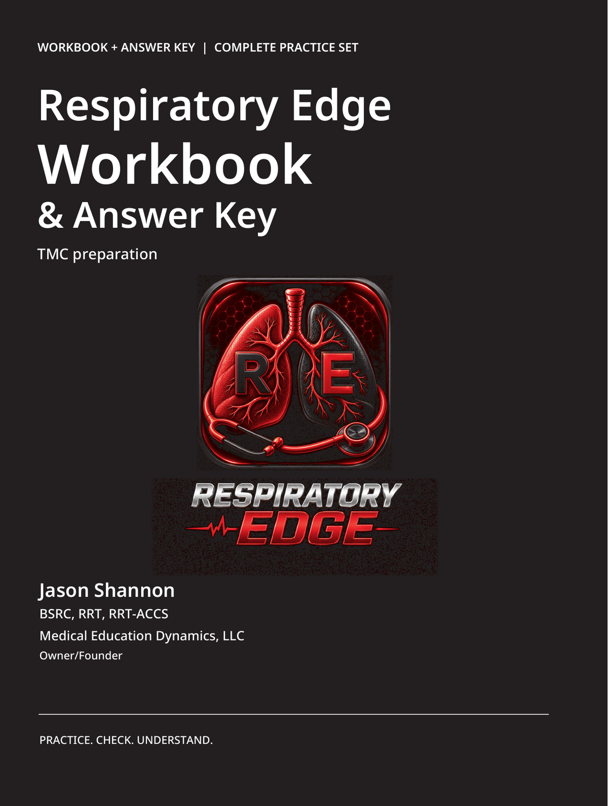 Respiratory Edge Workbook and Answer Key English cover